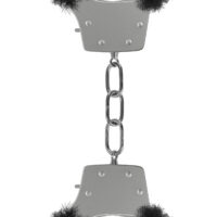 Pleasure Furry Handcuffs - Black