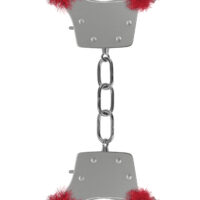 Pleasure Handcuffs Furry - Red